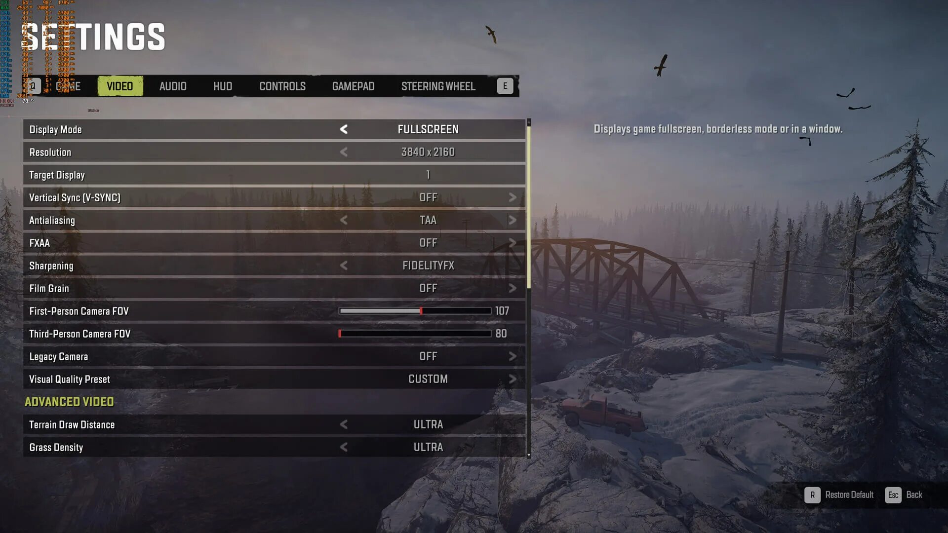 SnowRunner PC Performance Analysis