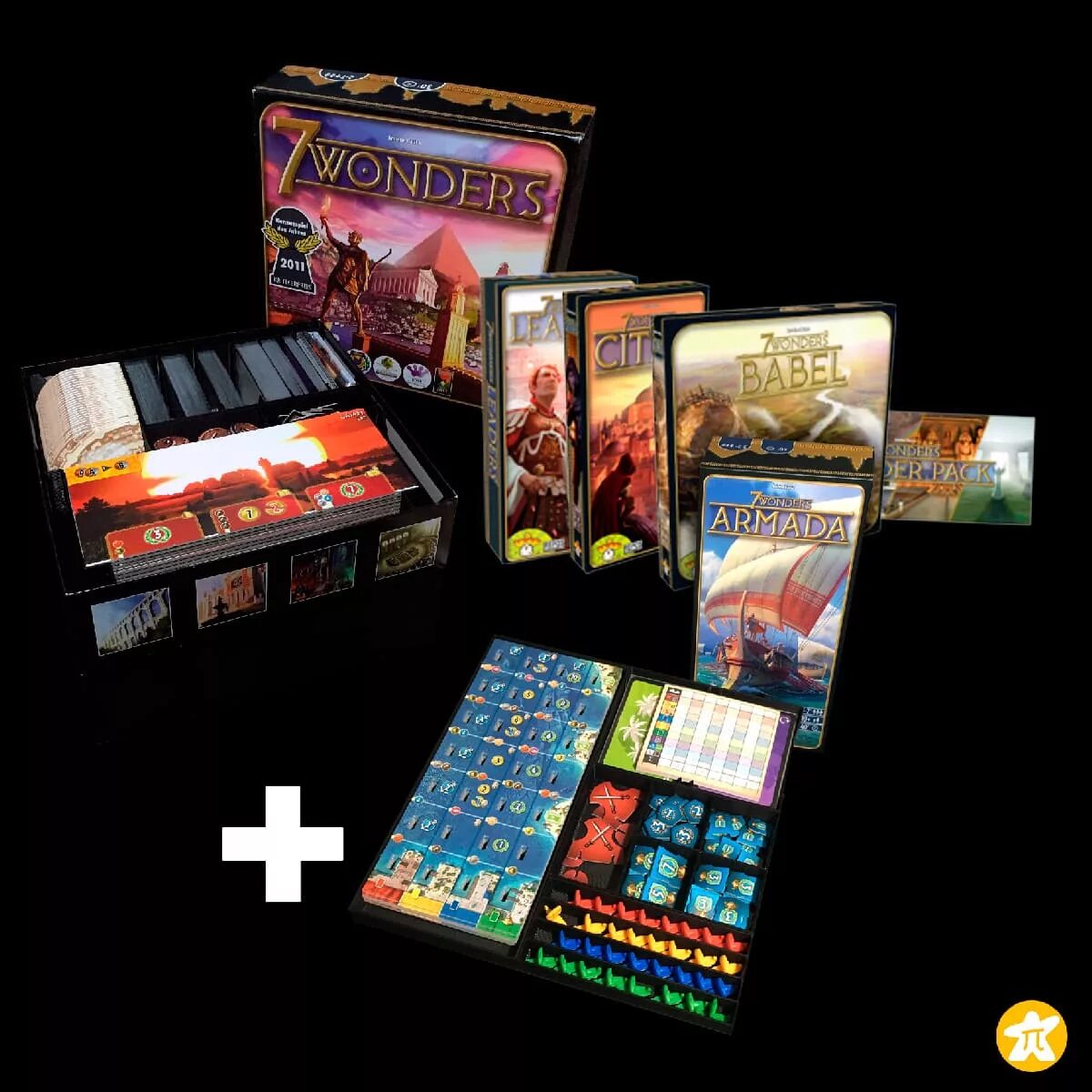 7 wonders cities. 7 Чудес Армада. 7 Wonders 2nd ed: Armada Expansion - en. City Wonder коробка. Вундер Сити коробки.