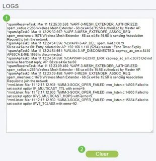 Messages log