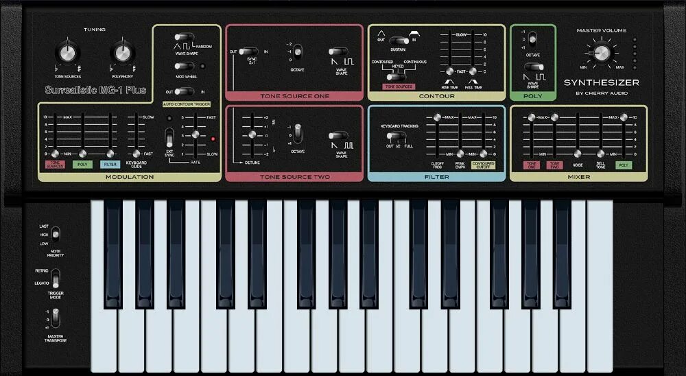 Synth e. Moog синтезатор vst. korg poly-800 vst. cherry audio - synth. moog modular vst.