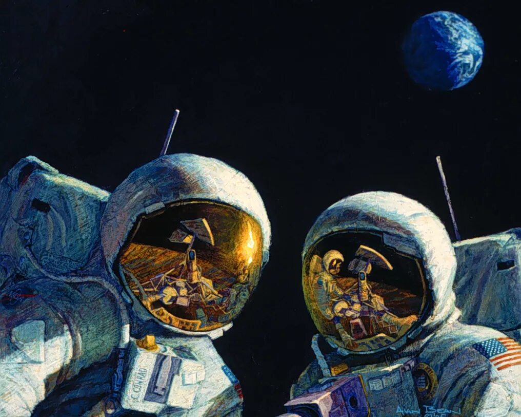 Два Космонавта. Космонавтика в живописи. Самый известный космонавт художник