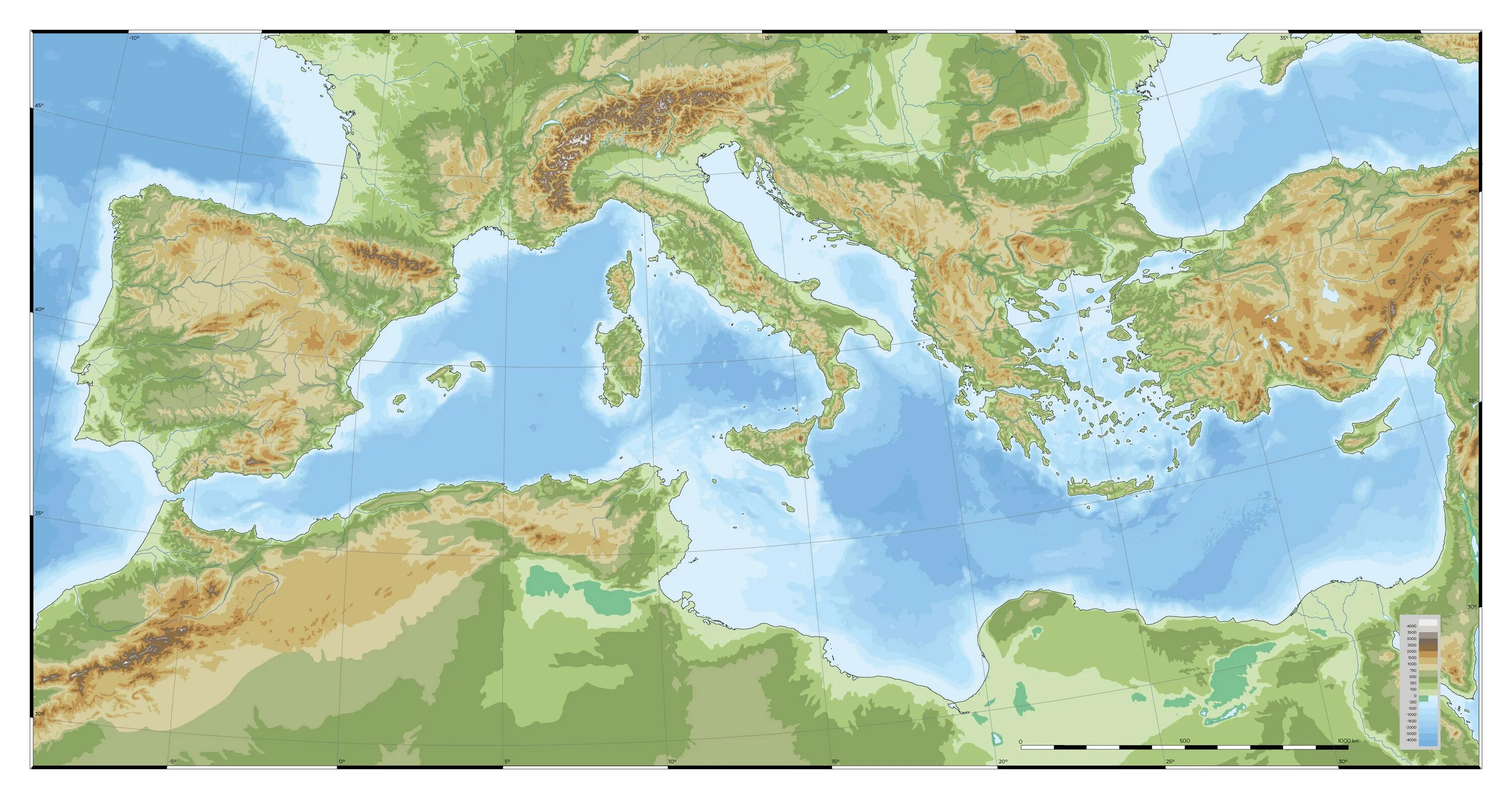 Евразия средиземное море. Карта рельефа Средиземноморья. Рельеф дна Средиземного моря. Карта дна Средиземного моря. Средиземное море на карте рельеф.