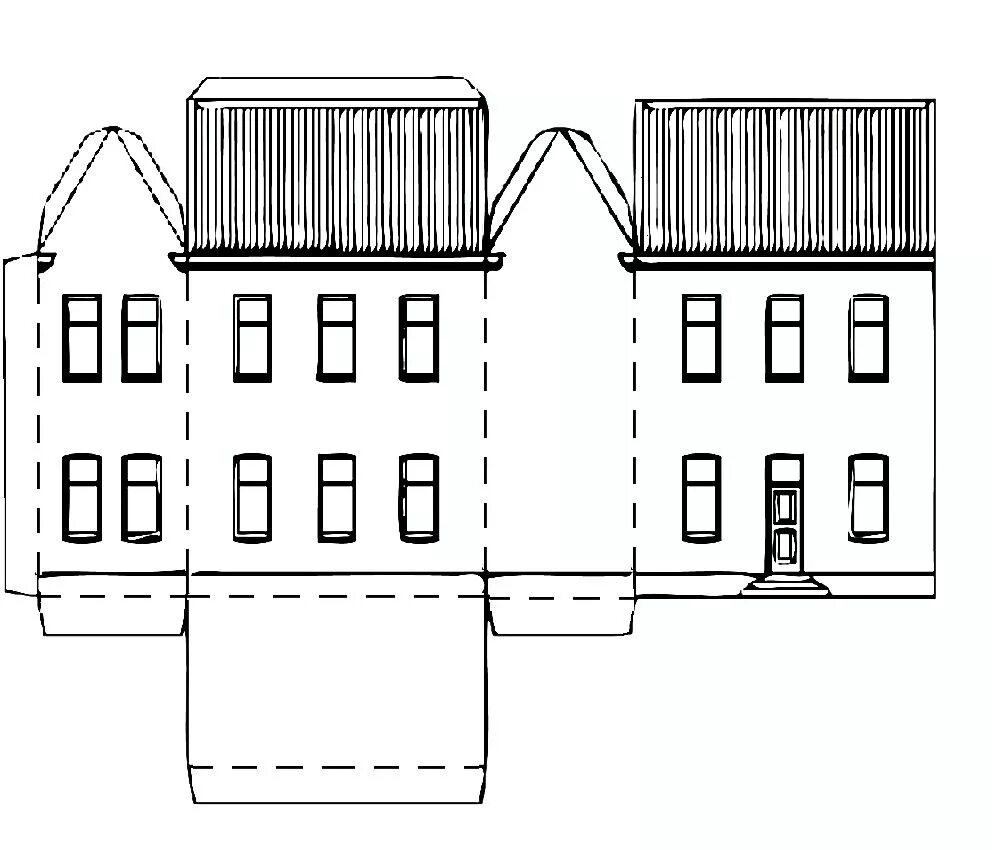 Развертка домика. Развёртки домов из бумаги. Бумажные макеты зданий. Развертка домика из бумаги.