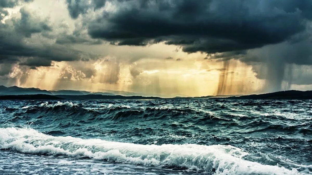 Океан ЦУНАМИ шторм гроза. Море шторм. Бушующее море. Буря на море.