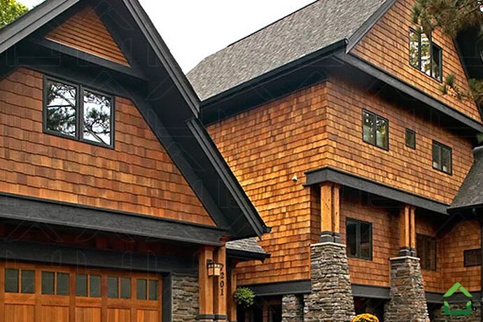 гонт на фронтоне.