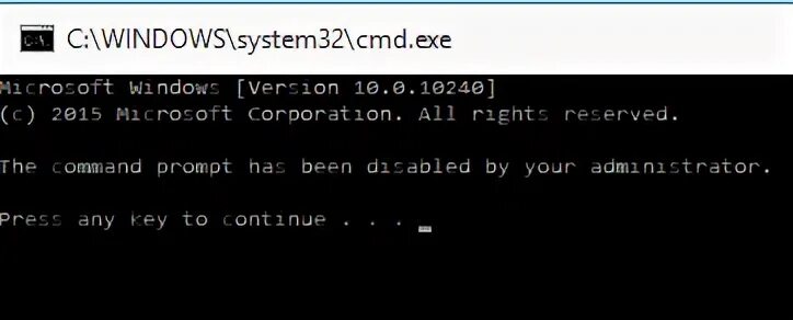 Disabled commands
