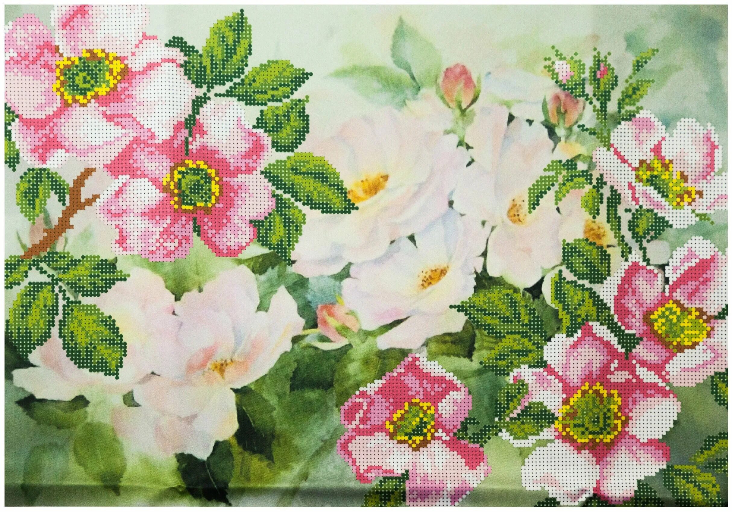 Набор для вышивания светлое утро. Вышивание бисером на ткани. Канва для бисера. Вышивка бисером для начинающих. 11041 белая ночь бисер 30*60.