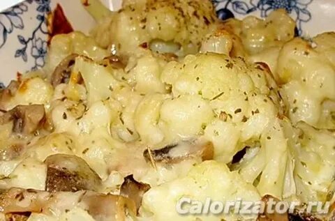 Цветная капуста с мясом запеченная