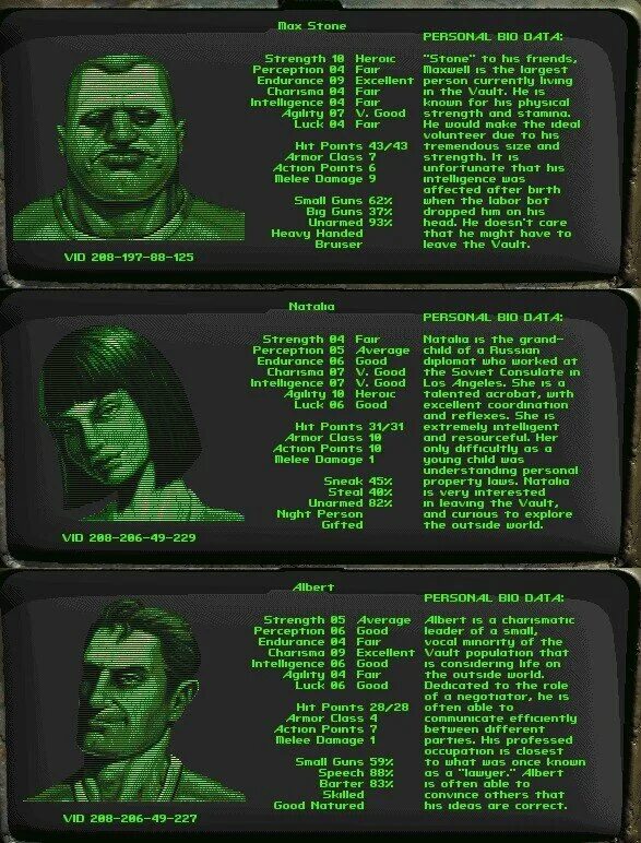 Fallout 1 создание персонажа. Fallout 1 герои. fallout 1 характеристики персонажа. fallout 1997. fallout 1 выбор персонажа.