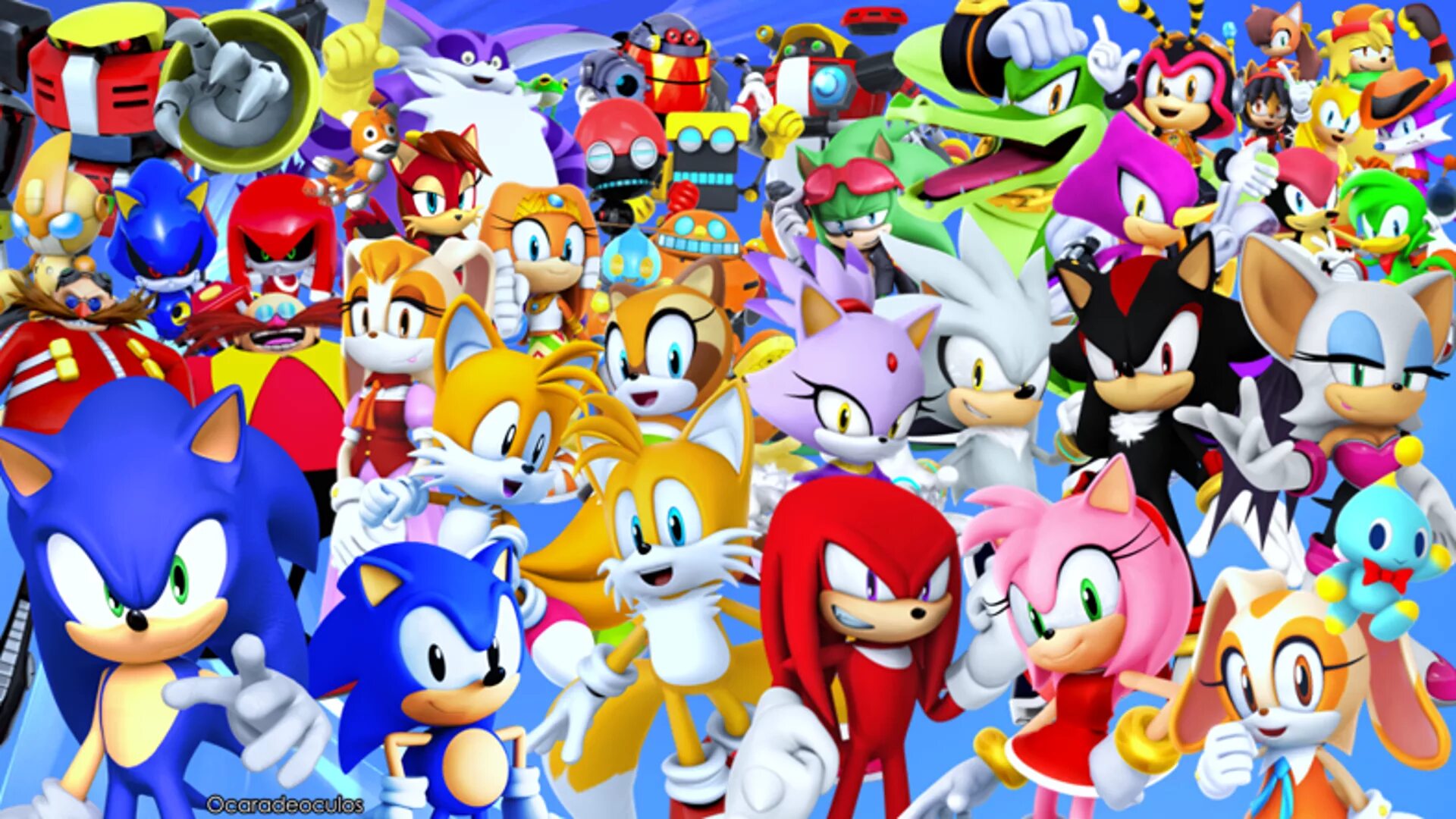Сонник много людей. Соник Икс и его друзья. Соник и его команда. Соник Икс персонажи. Sonic the Hedgehog персонажи.