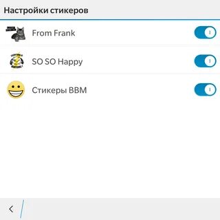 Настройка стикеров