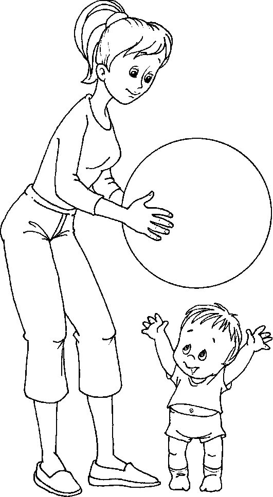 Игры с мячом с мамой. Раскраски игры в мячик для детей. Раскраска физкультура для детей. Мяч раскраска для детей. Ребенок с мячом раскраска для детей.