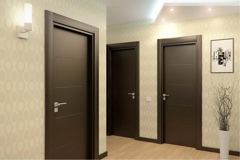 Межкомнатные двери какие лучше купить в квартиру. Темные двери в интерьере. Разные двери в интерьере квартиры. Темные двери в Светлом интерьере. Коричневые двери в интерьере.