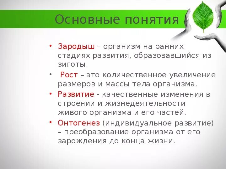 Конспект рост и развитие растений 6 класс