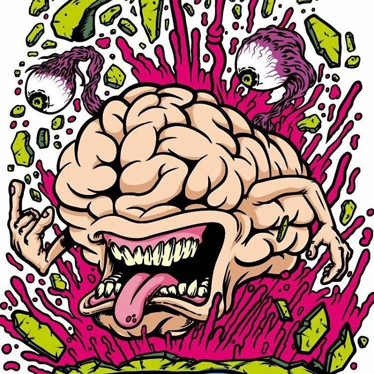 Мозги арт. Мозг арты. Мозг граффити.