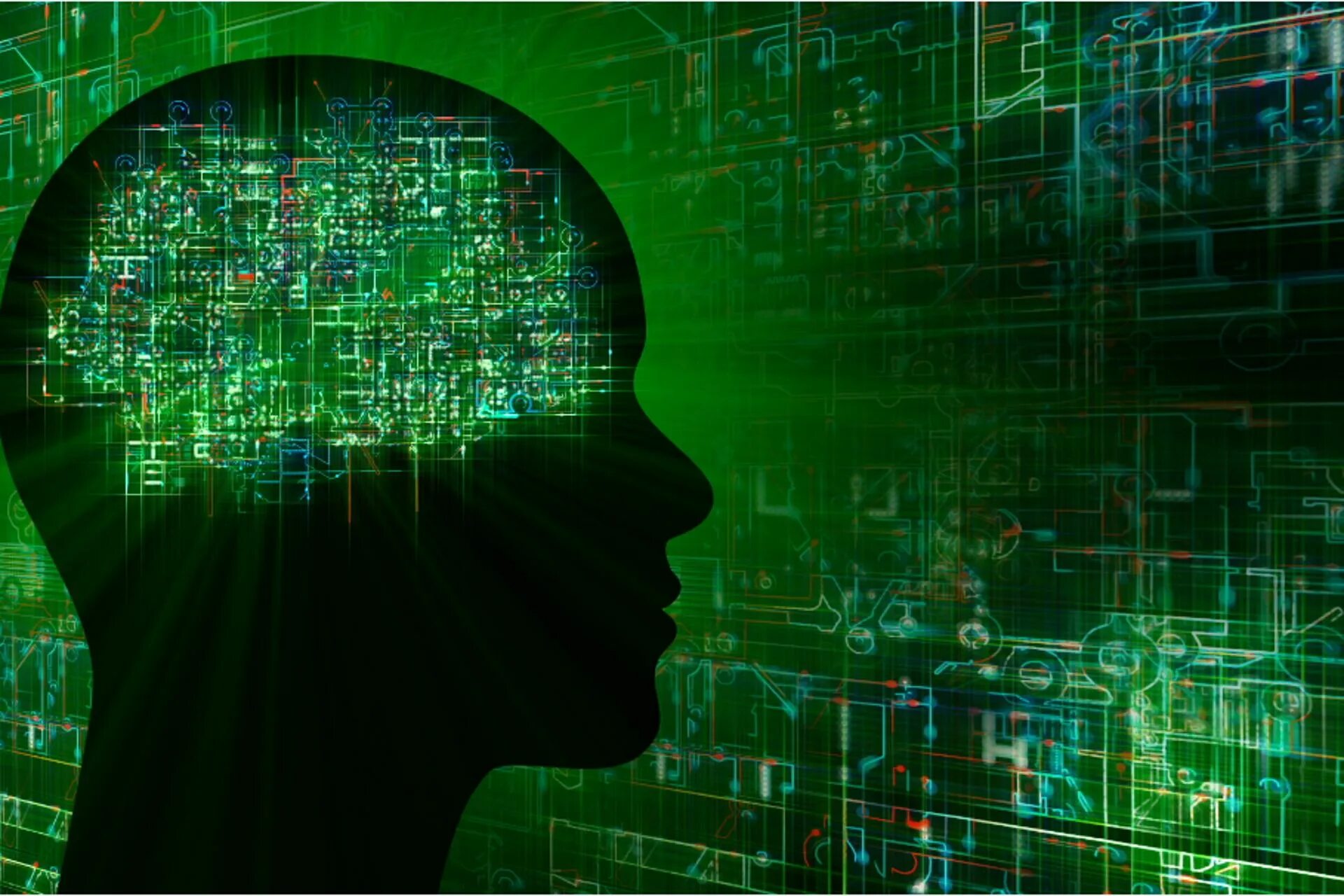 Искусственный интеллект. Нейрокомпьютерный Интерфейс. Искусственный интеллект зеленый. Мозг компьютера.