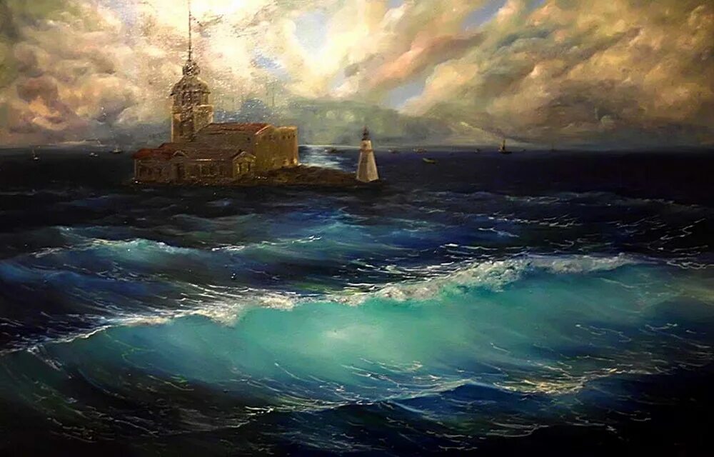 Айвазовский леандрова башня. Башни на скале у босфора картина. 1841. Айвазовский вид леандровой башни в константинополе. Генуэзские башни на черном море айвазовский.