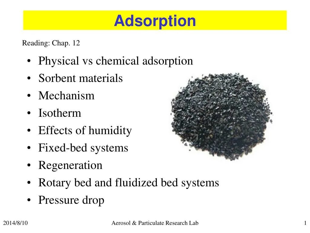 Material unit. Adsorption and absorption. Tiourea adsorption. V Chemical. Fluids research Lab.