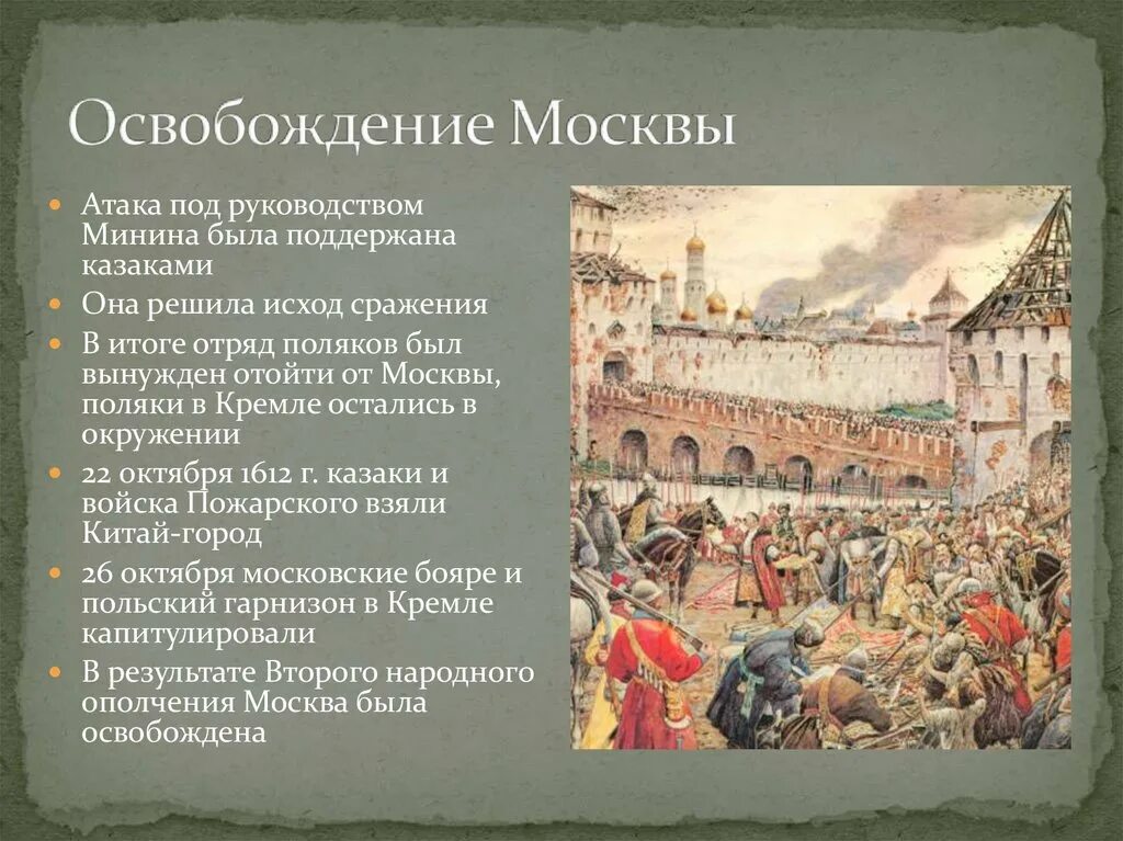 В каком году москву освободили от поляков. Второе ополчение 1612 освобождение России. Освобождение от польских интервентов в 1612. Второе ополчение на Москву 1612. Освобождение Москвы 1612 Минин и Пожарский.