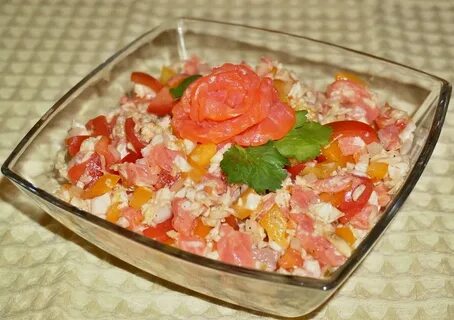 Вкусные салаты с форелью