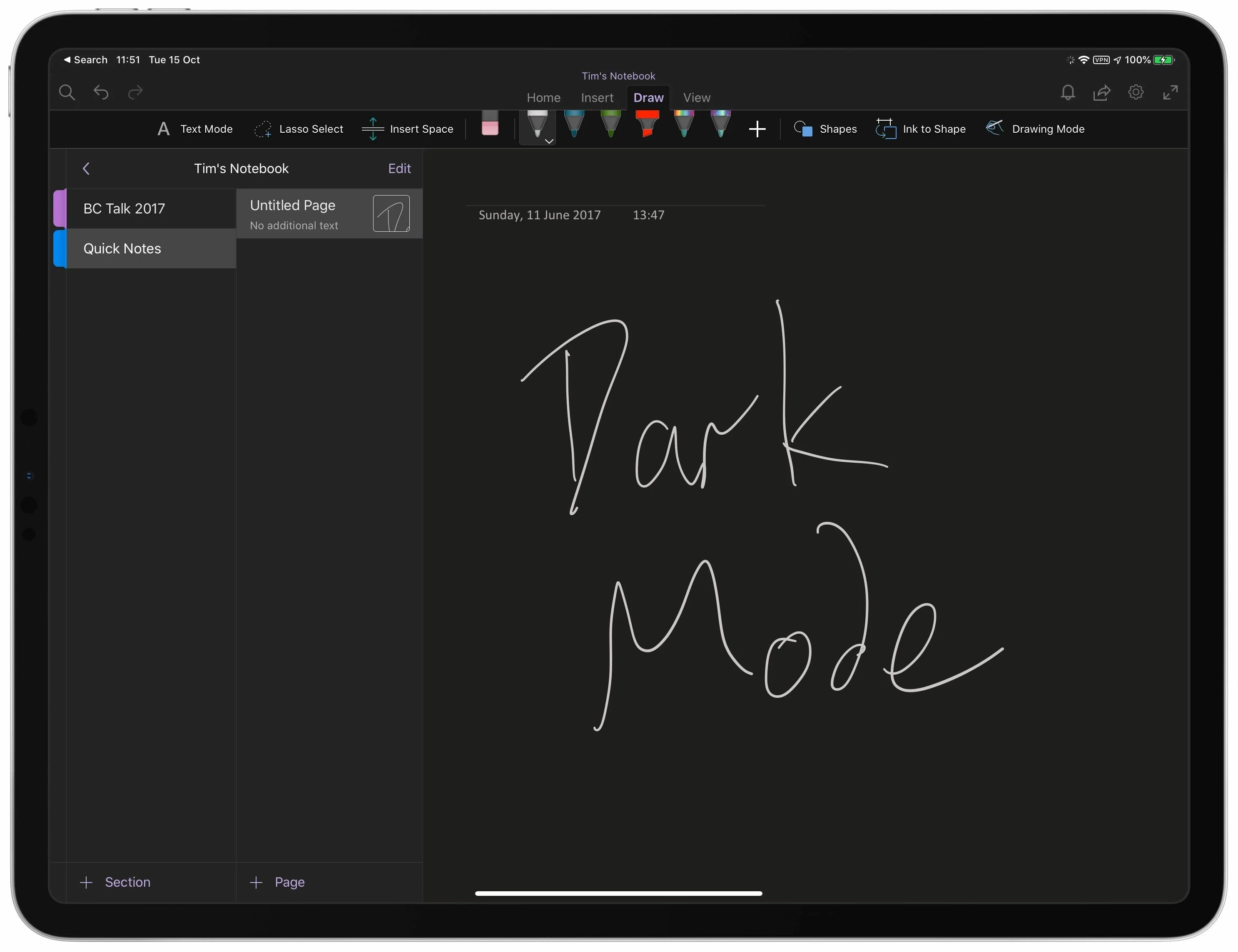 Dark mode