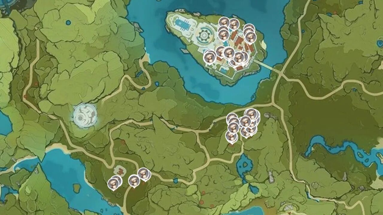 Гриб филамено где. Гриб филанемо Геншин. Genshin Impact карта. Карта водных грибов Геншин. Грибы филанемо в Genshin Impact.