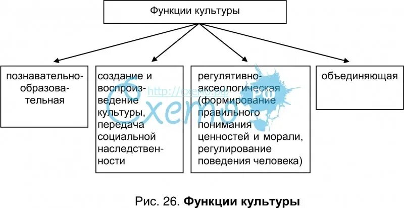 Используя схему функции культуры