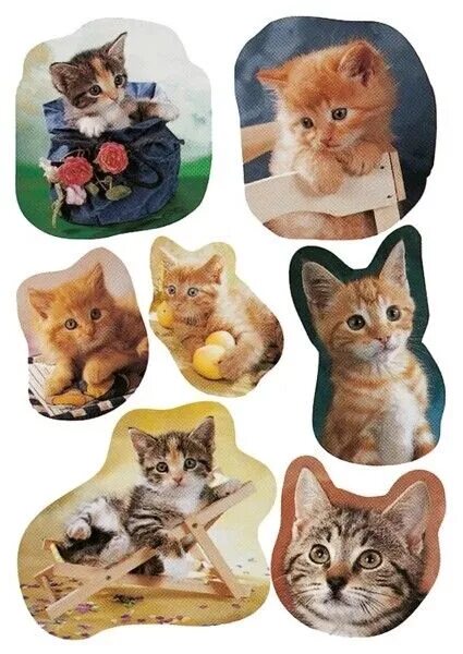 Набор наклеек Котики 50 ШТ. / Кошки Стикерпак / Cats наклейки / Большой набор на