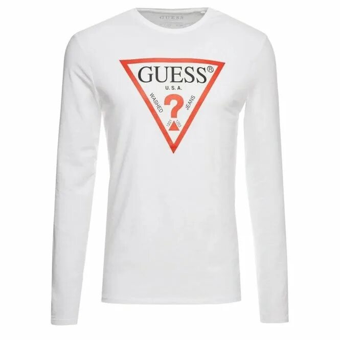 Как переводится guess. Лонг guess. Guess логотип. Guess футболка. Guess Originals футболка.