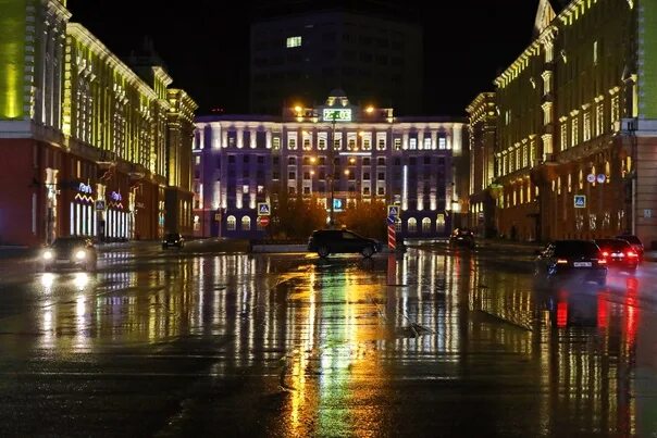 Норильск ночью фото