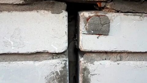 Трещины в растворе кладки