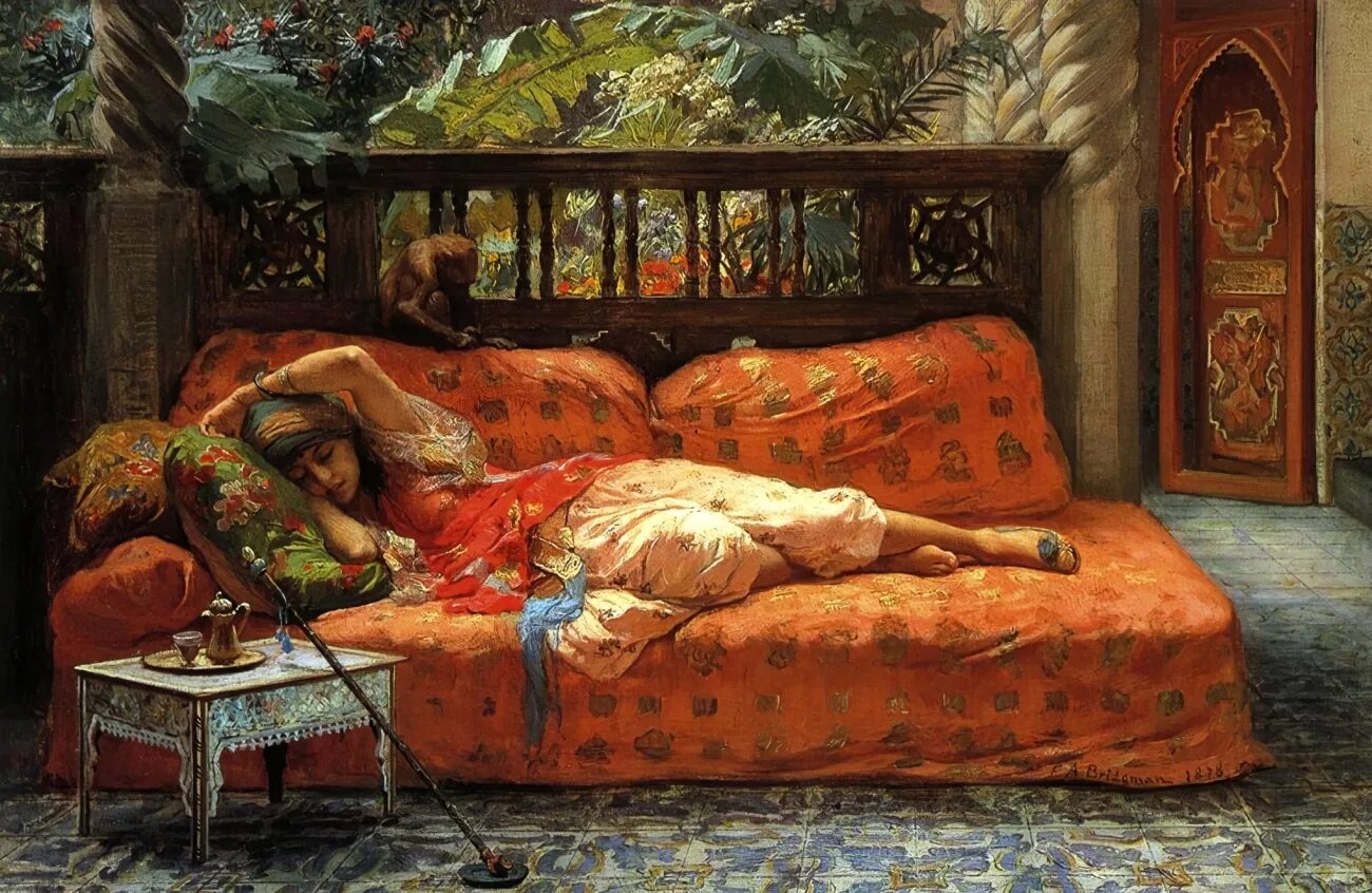 Картины лежа. Фредерик Артур Бриджмен картины. Фредерик Артур Бриджмен Сиеста. Фредерик Бриджмен картины Восток. Фредерик Артур Бриджмен "в Восточном саду".