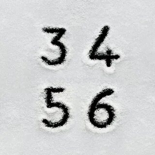 Снегом цифра 5