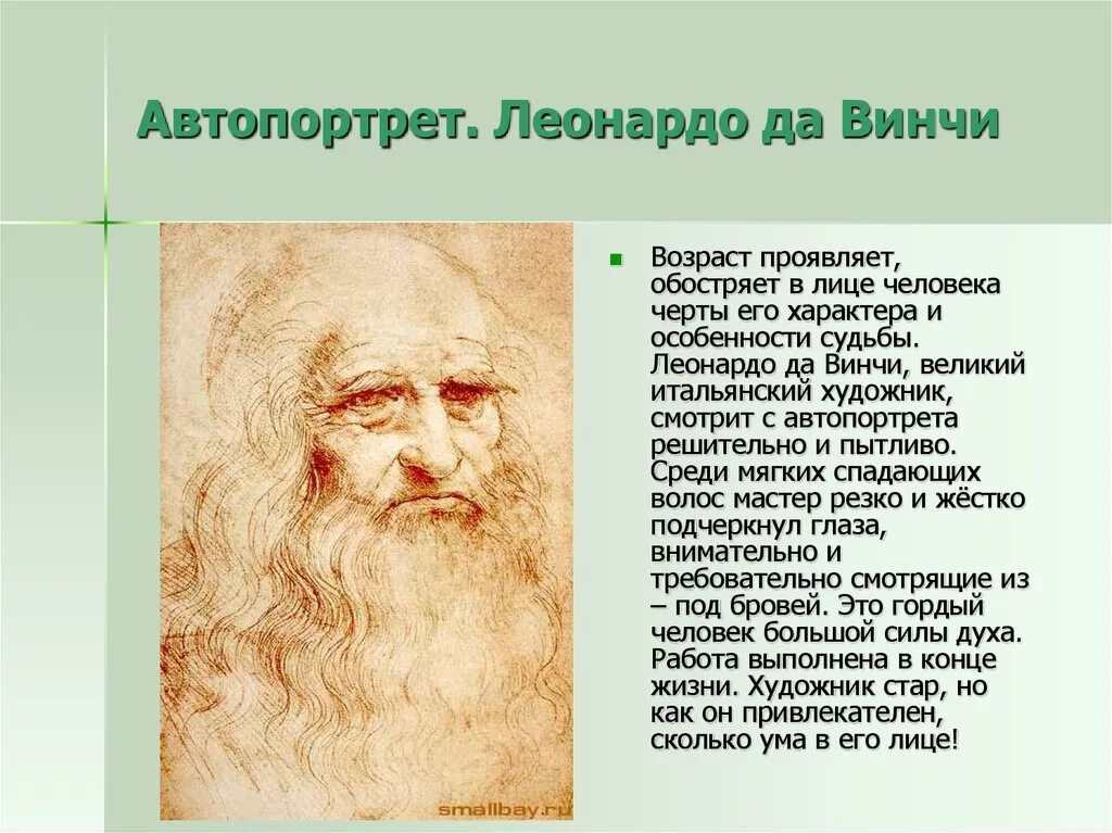 Описание леонардо да винчи