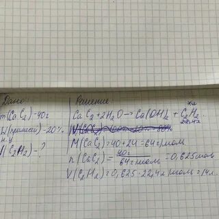 Какая масса карбида
