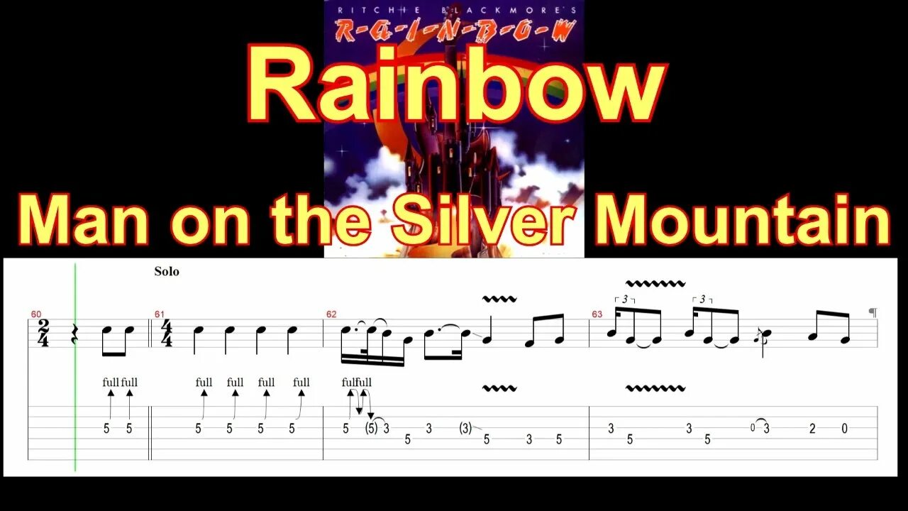 Rainbow man on the silver mountain. Rainbow - man on the Silver Mountain Ноты. Man on the Silver Mountain на гитаре. Man on a Silver Mountain аккорды.