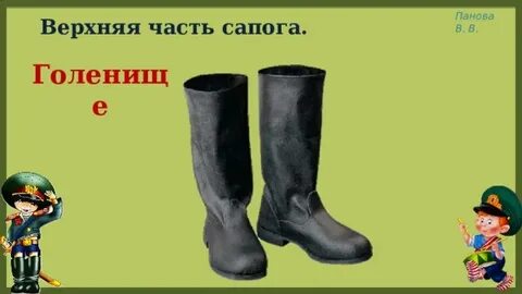 Голенища сапога 6 букв