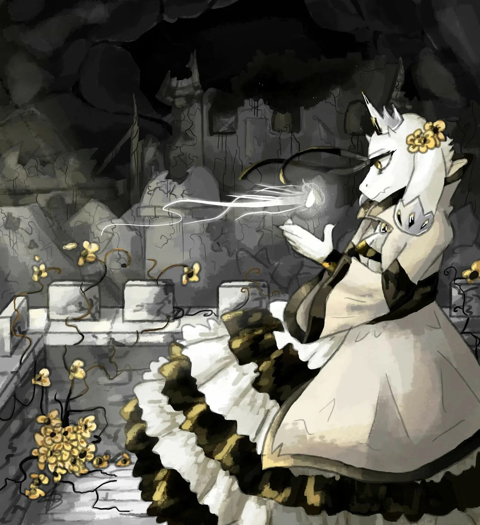 Ruins undertale. Руины Ториэль. Reapertale Toriel. Андертейл Королева руин. Undertale руины.