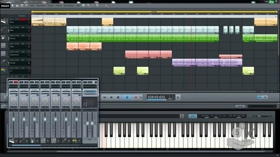 Басс для фонка. MAGIX Music maker Интерфейс. Программа для создания музыки. Программа музыкальная студия. Штука для создания музыки.