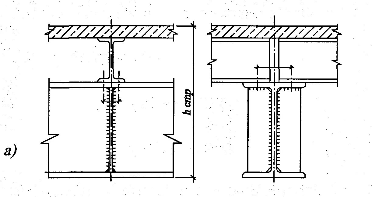Узлы соединения балок. Узел сопряжения металлических двутавровых балок. Узел соединения двутавров балка. Узел крепления балки настила. Узел крепления второстепенной балки к главной.