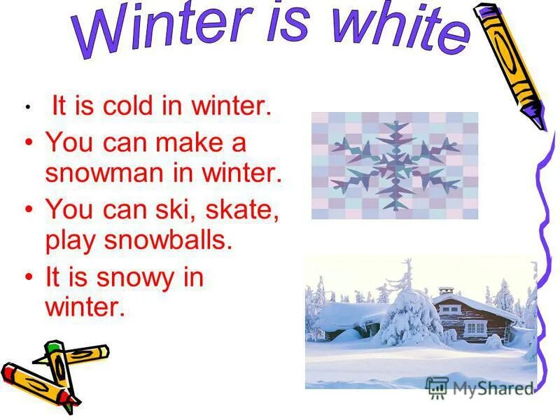 Стихи it's snowy. Winter is the coldest season. Стих it is winter it is cold. The are coldest days in winter. Winter collection for children.