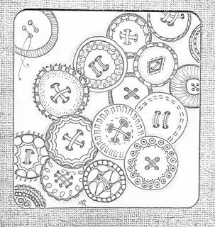 Раскраска Пуговицы разного дизайна с узорами и вышивкой #923102