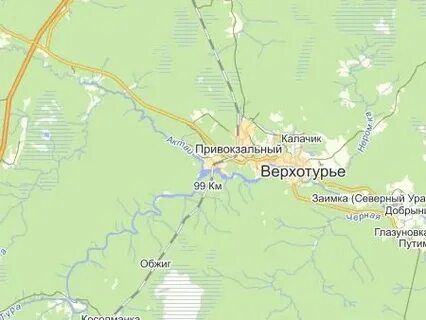 Верхотурье на карте