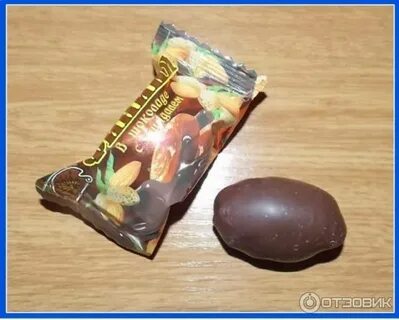 Конфеты финики в шоколаде с миндалем