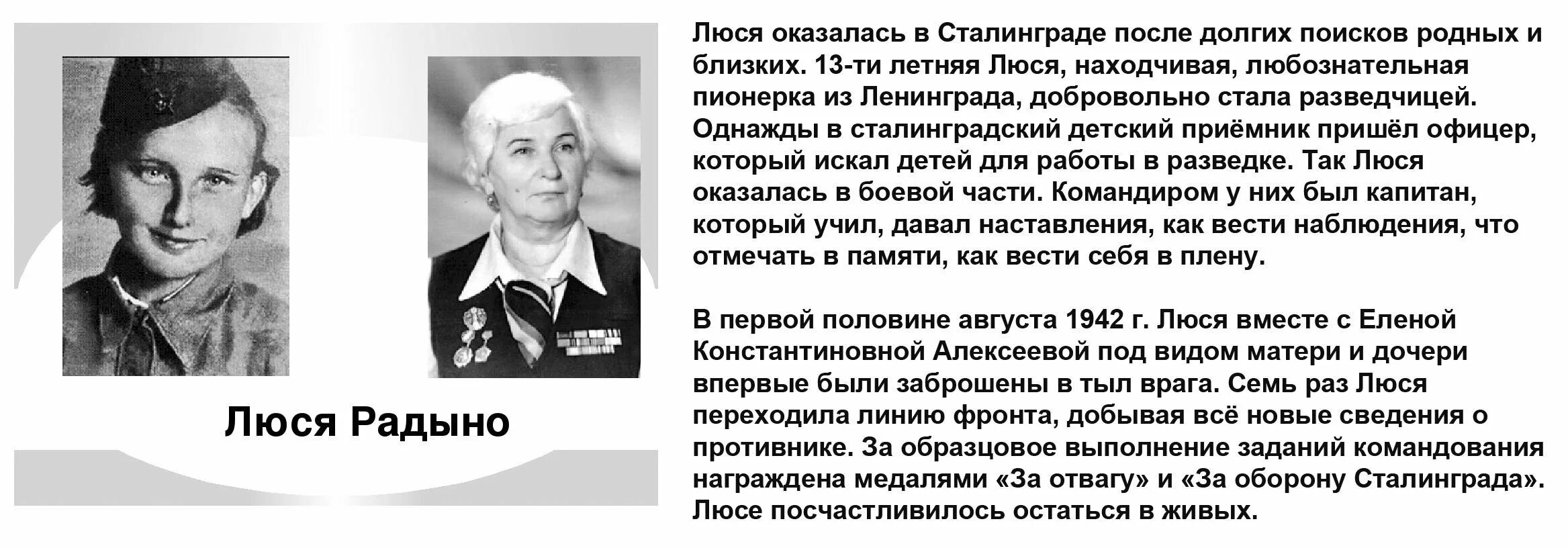 Подвиги детей сталинграда. Люся Радыно герой Сталинградской битвы. Пионер герой Люся Радыно. Разведчица Люся Радыно.