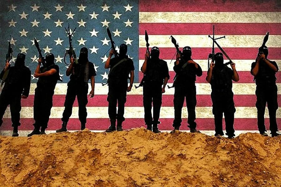 Фото на фоне флага игил. НАТО террористическая организация. США террористическая организация. Национальная американская террористическая организация.