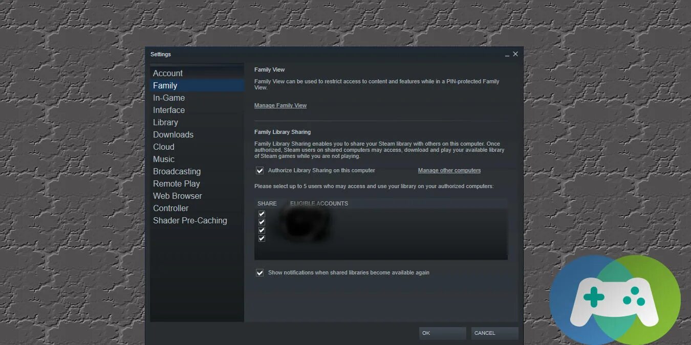 Family library sharing игры. Семейной стим. Как включить Фэмили Либрари в стим. Steam share. Семейный доступ Steam.