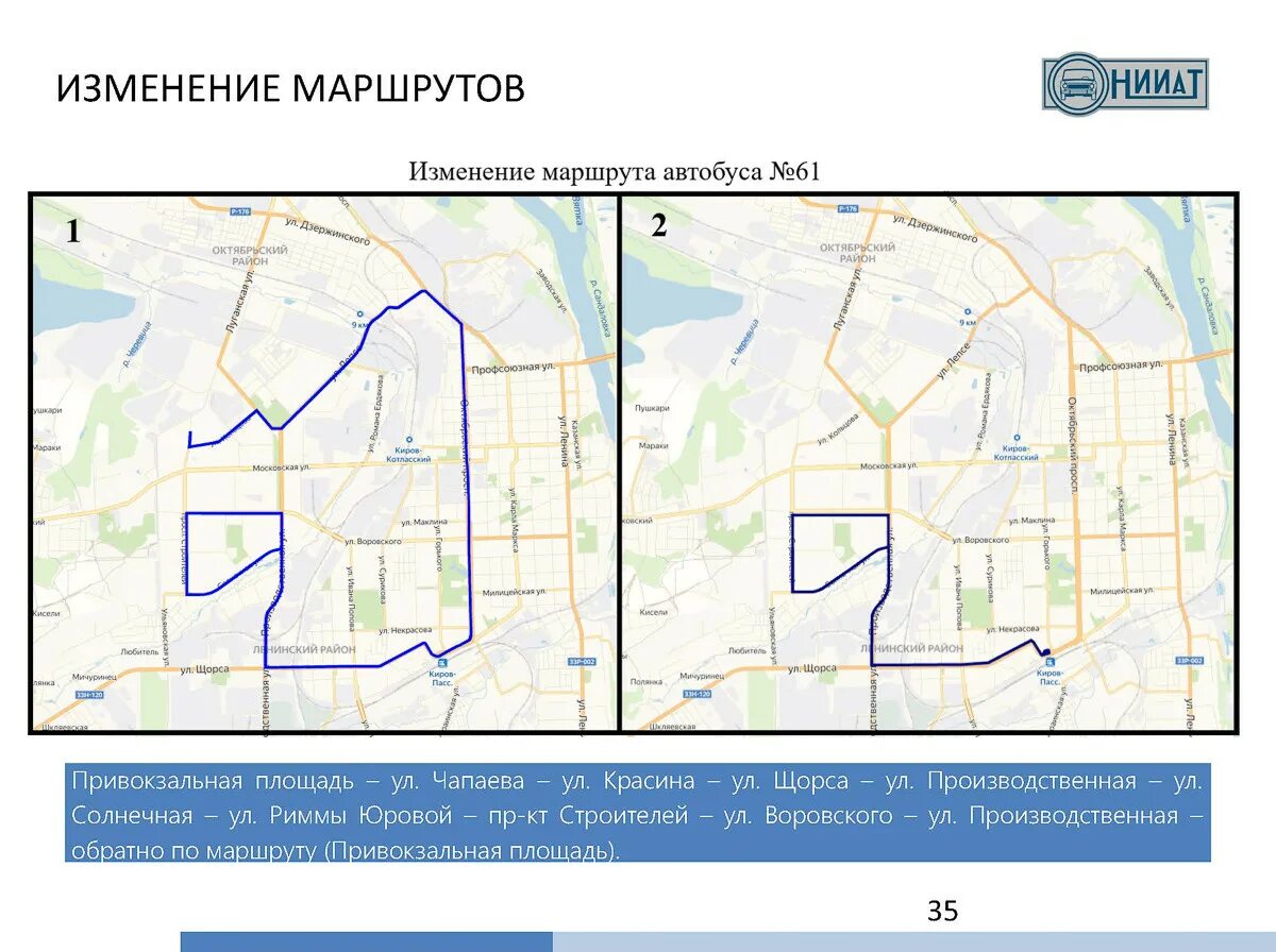 Киров доехать на транспорте