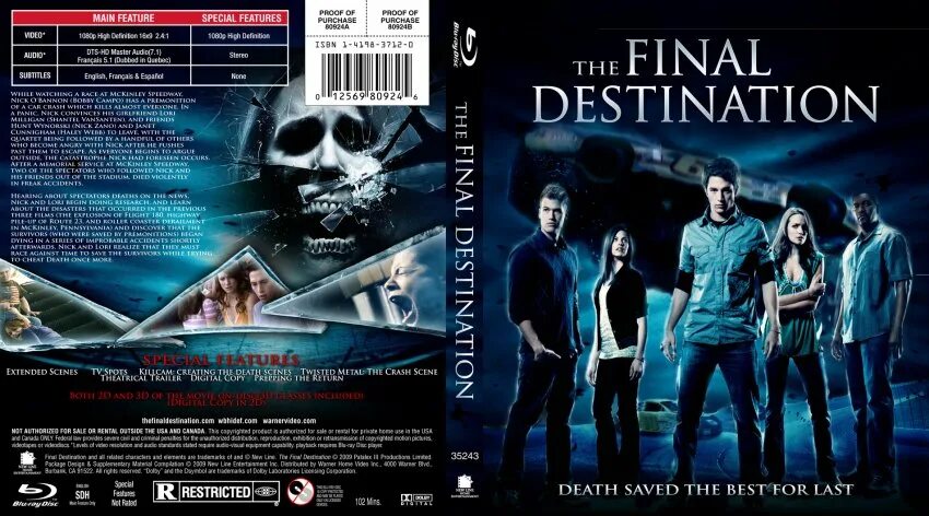 Delivered at the destination. Final destination. Пункт назначения DVD.