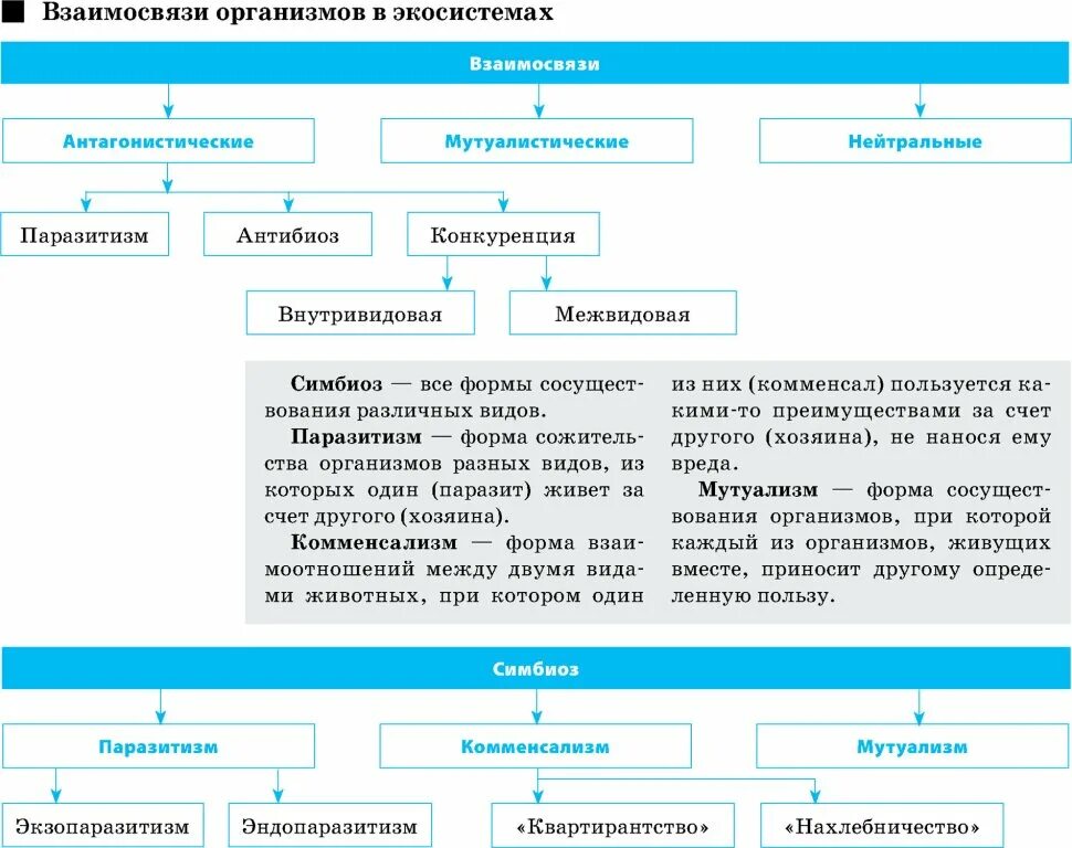 Типы взаимодействия популяций разных видов таблица. Типы отношений в экосистеме. Взаимоотношения организмов в экосистеме. Типы взаимоотношений между организмами в экосистемах. Взаимодействие видов в экосистемах.